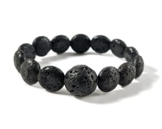 Black Volcanic Lava Rock Pressure Band for Nausea Relief Relief