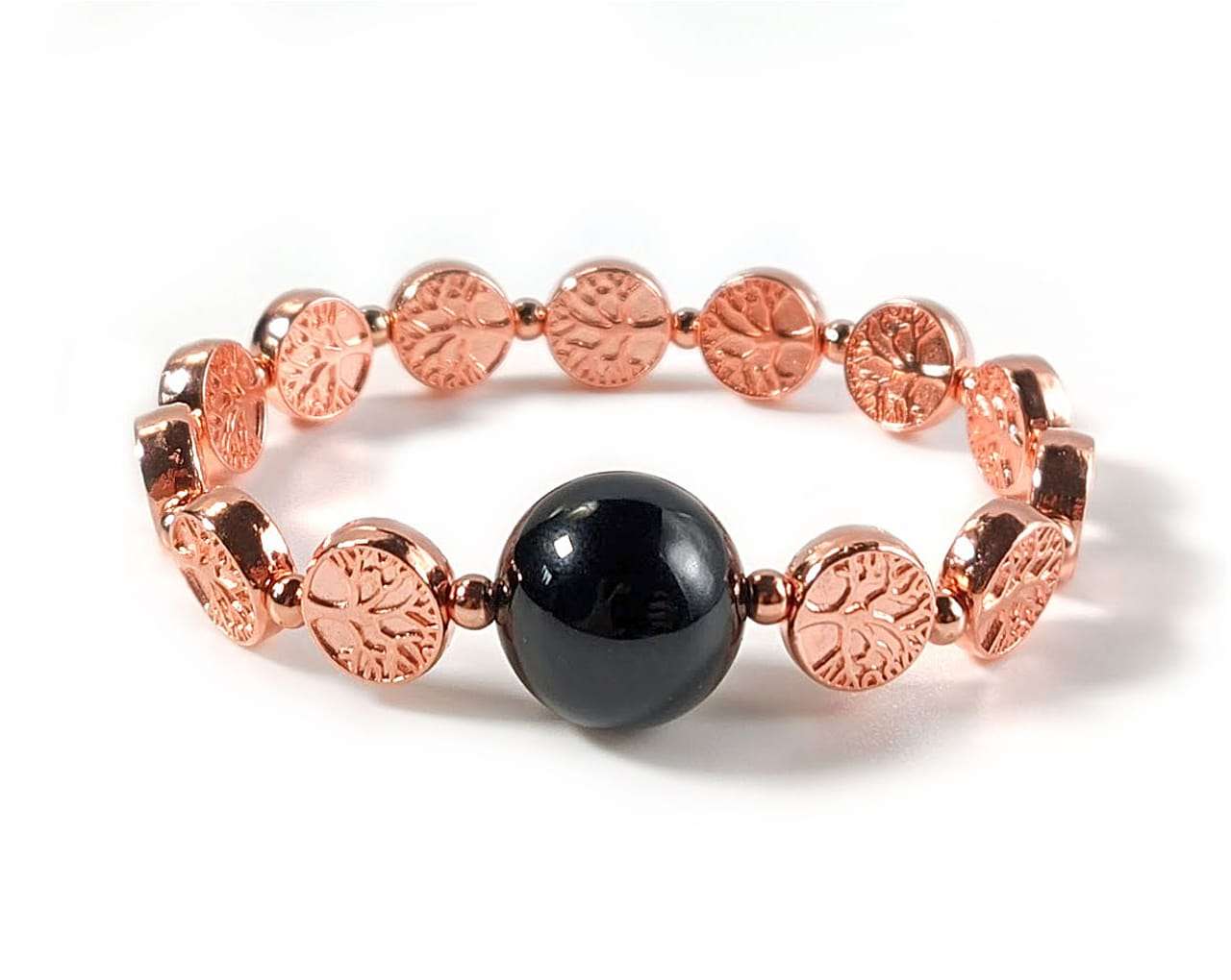 Rose Gold Tree of Life Pressure Band for Nausea