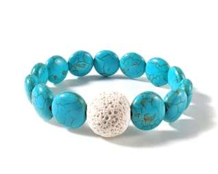 Turquoise Howlite Pressure Bands for Nausea